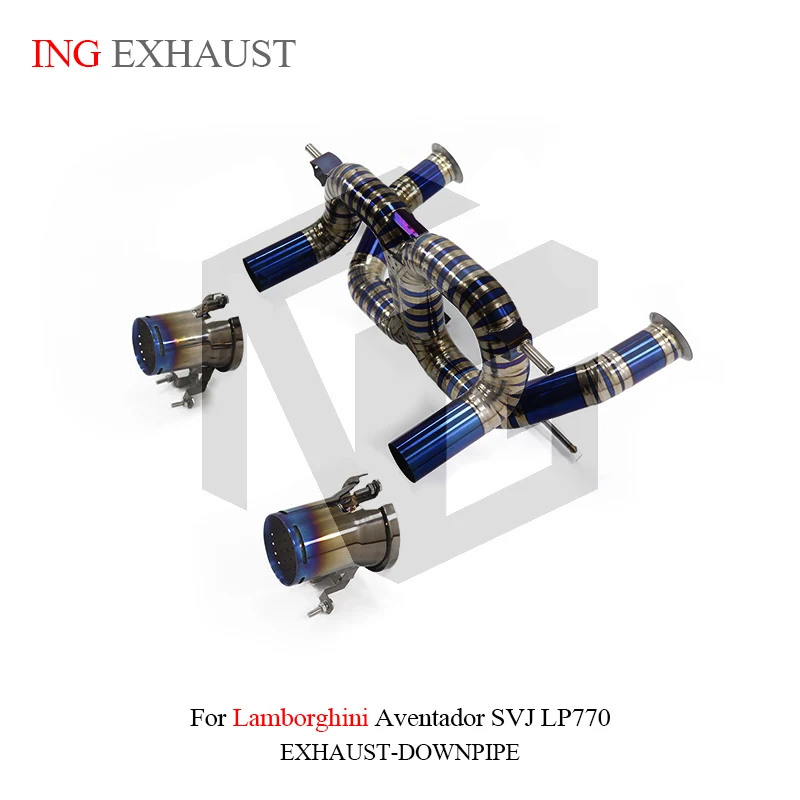 ING Titanium Alloy Catback Pipe for Lamborghini Aventador SVJ LP770 6.5L V12 Tube High pitch Performance Exhaust System