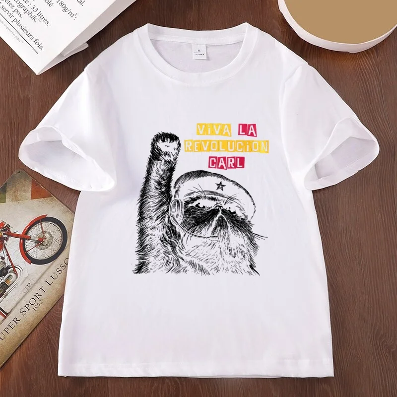 Viva La Revolucion Carl T Shirt Funny Revolutionary Cat Tee Men Women Dungeon Crawler Carl Fan T-Shirt Gamer Cat Graphic Tee
