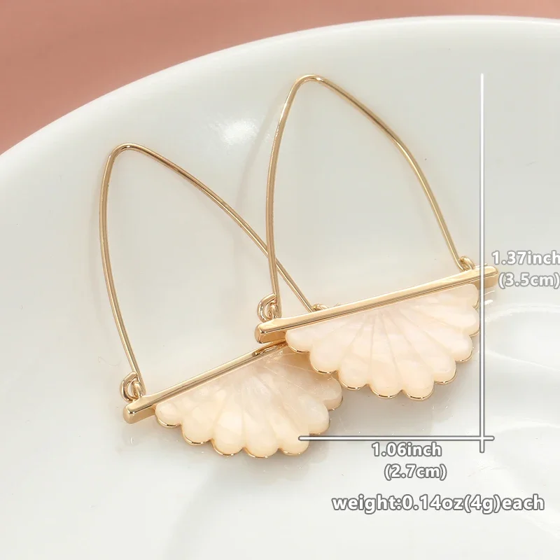 أقراط أوراق شجر بيضاء مبتكرة ورائعة على شكل مروحة، مجوهرات عصرية للعرائس، هدايا مثالية لحفلات العطلات