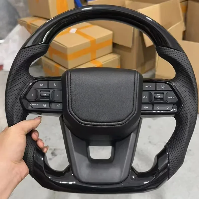 

Car Accessories Custom Leather Steering Wheel Hilux Revo LC 70 79 Land Cruiser Pick Up tuner 2017-2022