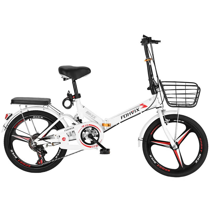 Factory Direct Ultra Lightweight 20 Inch Adult Geared Bicycle Unisex Commuter Student City Bicycles with Variable Gears Black