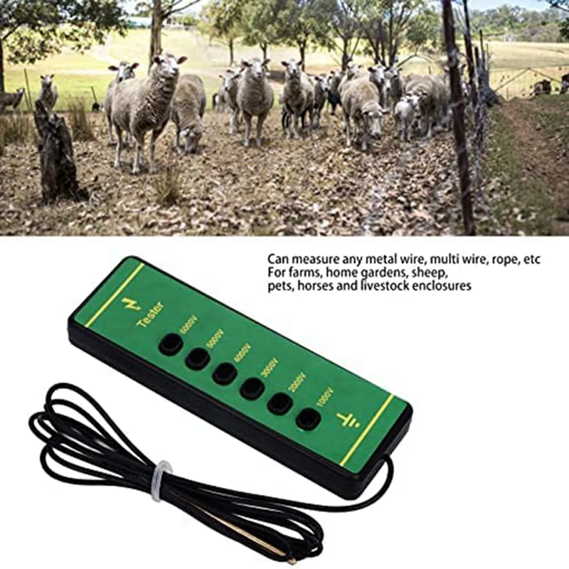 Animal Fence Fault Detector, Weather Resistant Electric Fence Voltage Tester For Enclosure For Farm For Sheep