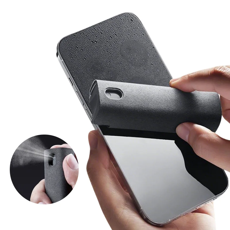 2 in 1 Microfiber Cloth Cleaning Wipes for Tablet Computer Screen Phone Screen Cleaner Spray Glass Cleaning Artifact DNQJYP03