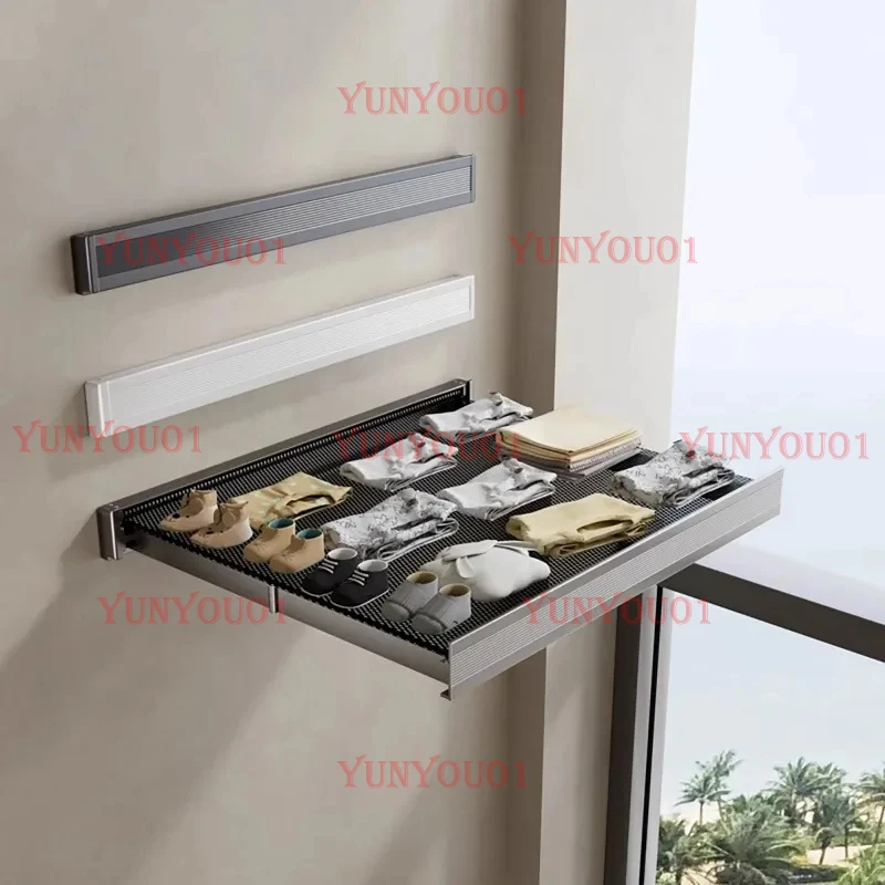 

Wall Mounted Foldable Hat & Clothes Rack - Space Saving Organizer with Multi-Hooks for Bathroom, Balcony and Entryway Storage