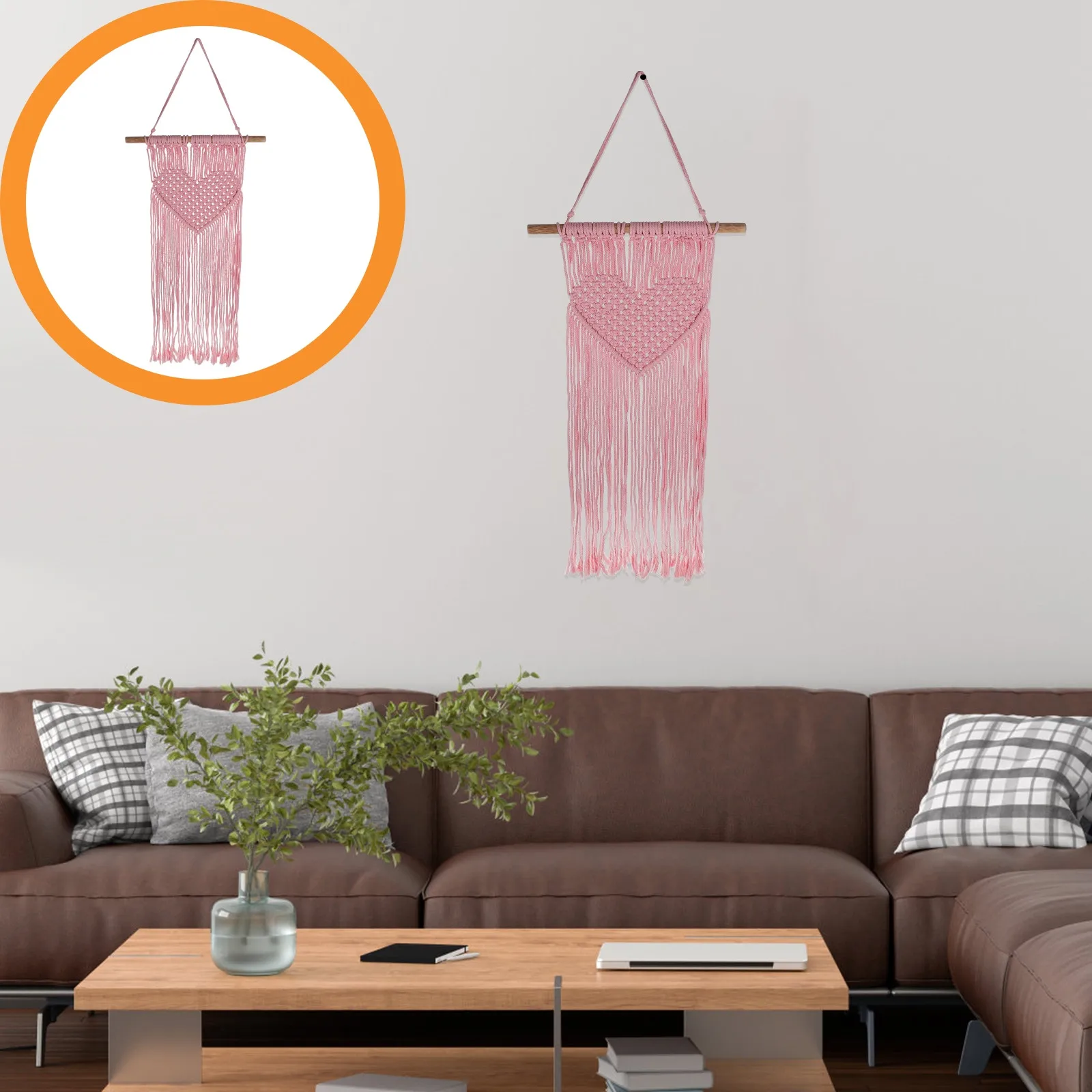 Bohemian Wall Hanging Tapestry Decor Cotton Rope Woven Macrame Wall Decor for Living Room Bedroom Room Romantic Boho Style