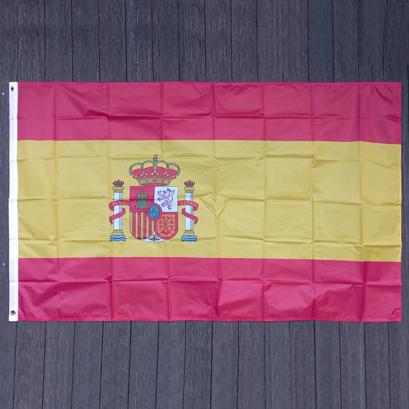 xvggdg 90x150cm spain flag 3x5 Feet Super Poly football FLAG Indoor Outdoor Polyester Flag