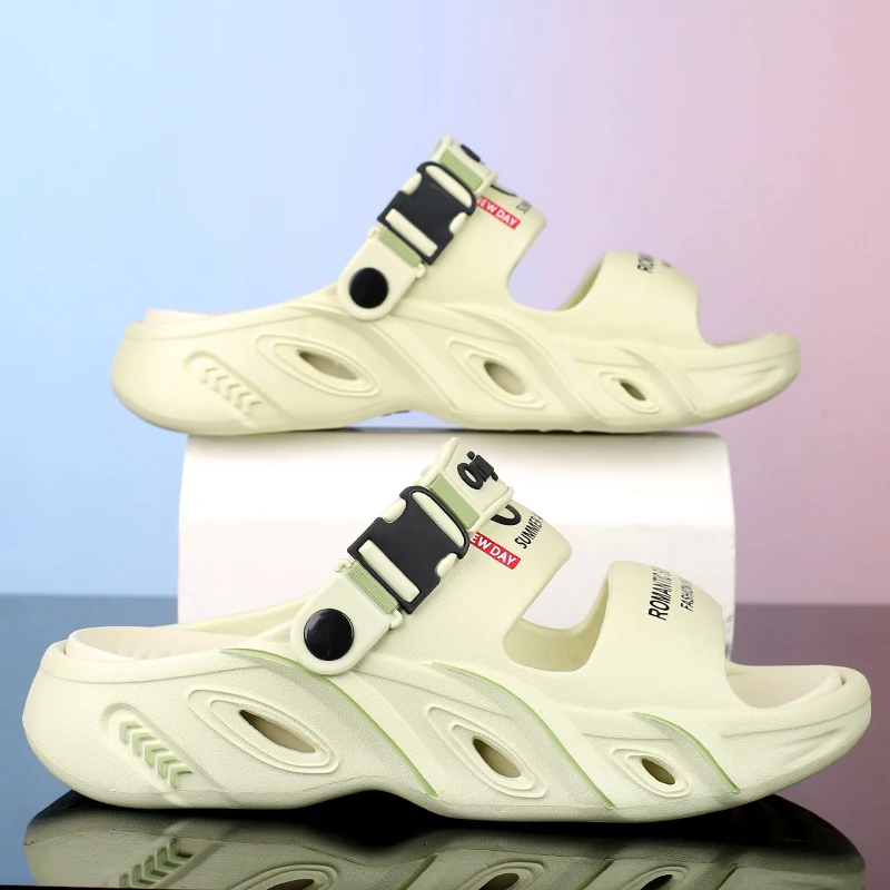 YRZL 2025 Men's Casual Sandals Beach Slippers Lightweight Comfortable Non-Slip Summer Shoes for Men Women Outdoor Water Sandals
