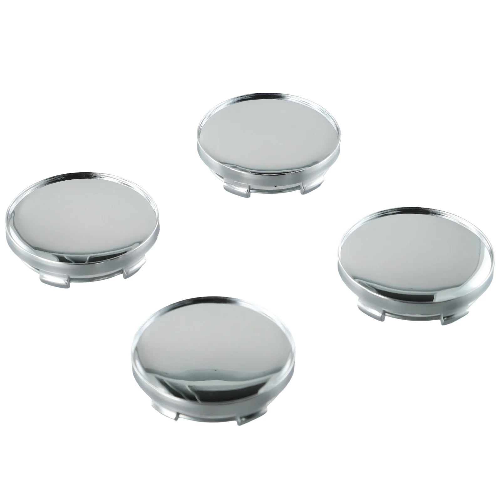 Silver Tone Wheel Hub Cap Cover for Car Auto 59mm Diameter Set of 4 Easy Installation Improve Vehicle Appearance