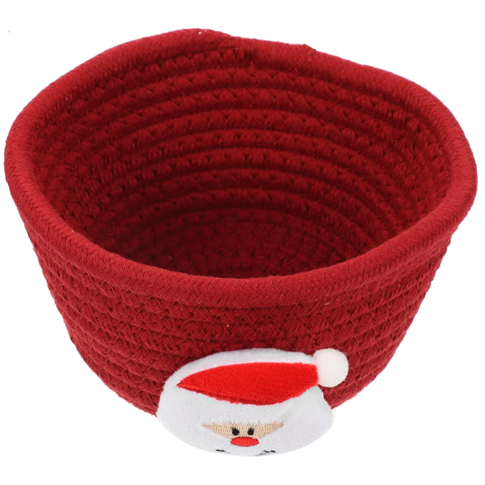 

Christmas Storage Basket Red Organizer Woven Mini Gift Boxes Empty Cotton Rope Small Baskets For Keys Candies Makeup Brushes