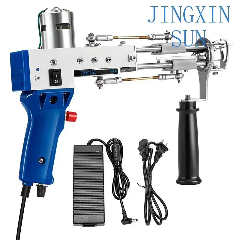 2025 Electric Carpet Tufting Gun 2-in-1 Weaving Machine Professional Flocking Cut-Pile Loop Pile Knitting Embroidery Tool