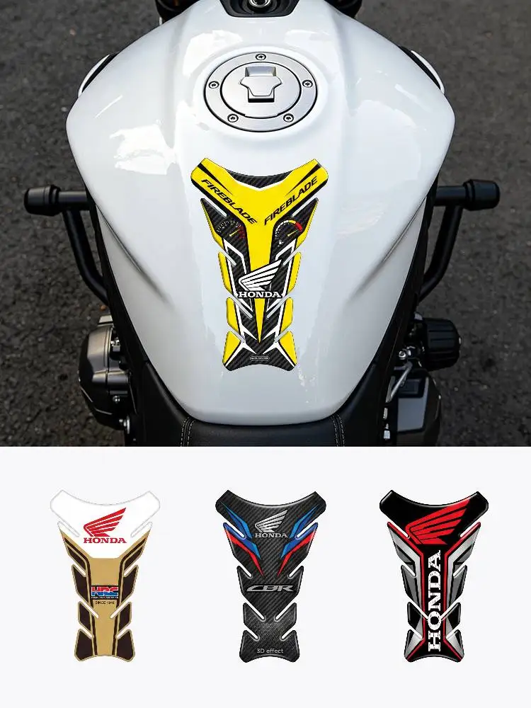 

FOR HONDA Motorcycle PVC Tank Pad Tank Cap Protector Racing Sticker Universal