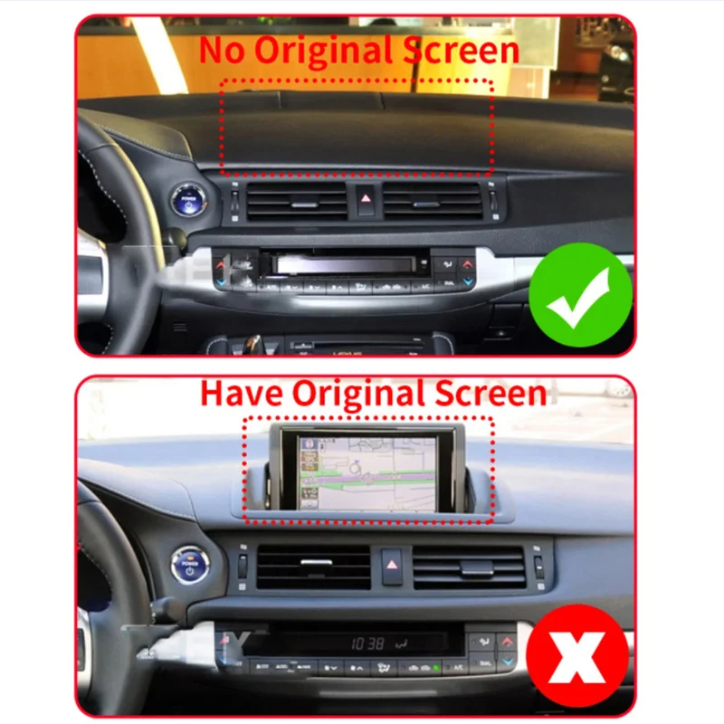 Head Unit Carplay Android For Lexus CT200 CT200h 2010 2011-2018 Car Radio Multimedia Player Navigation GPS Stereo Monitor Screen