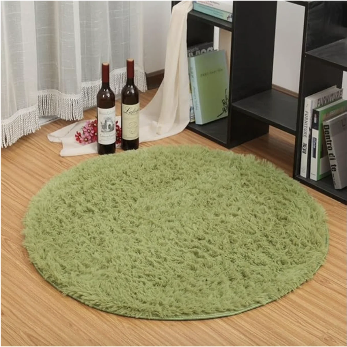Super Soft Plush Round Rug Mat Fluffy White Carpets for Living Room Home Decor Bedroom Kid Room Decoration Salon Thick Pile Rug