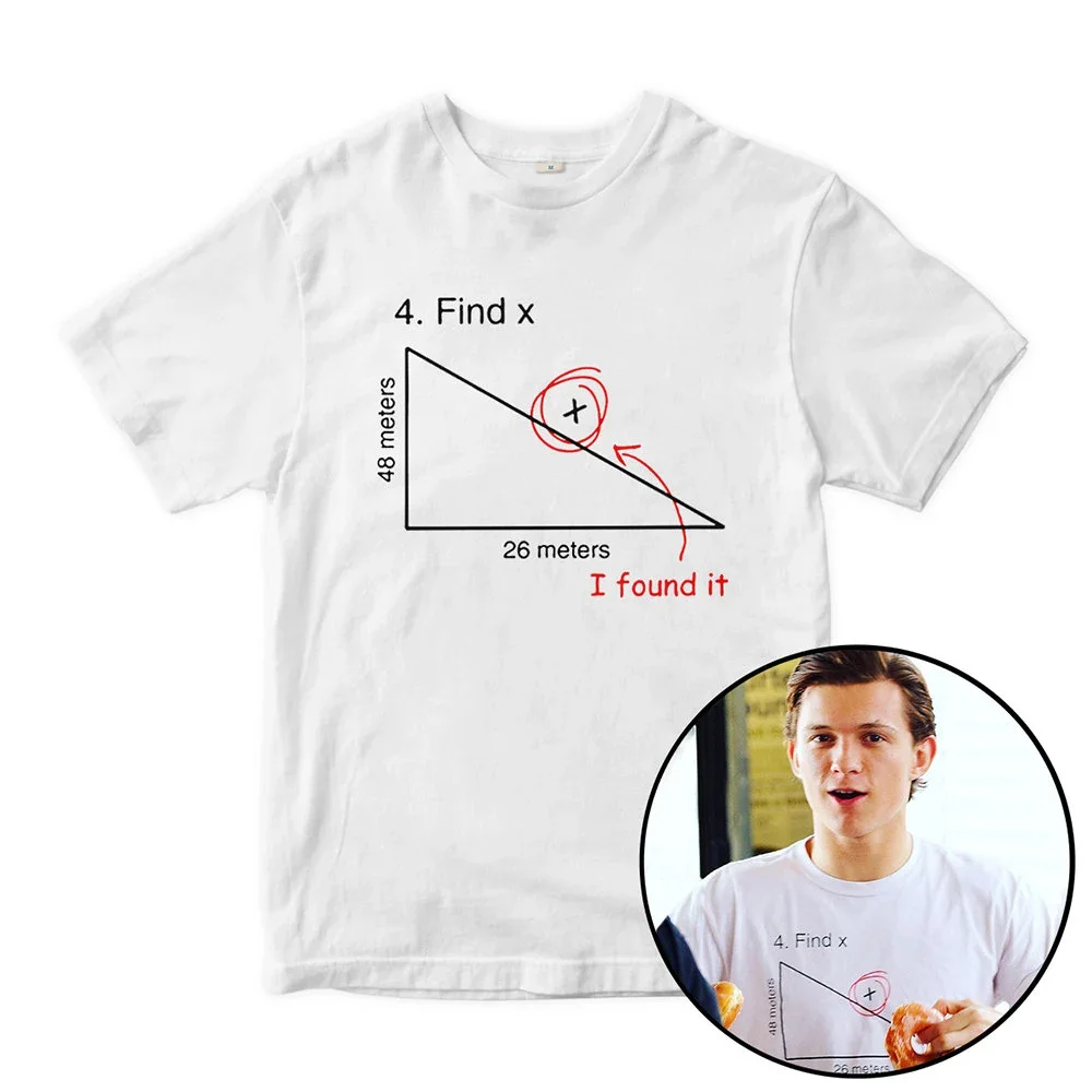 2026 Funny Shirt Tom Holland Find X Science Cotton  T-Shirt Men's Women's All Sizes Movie Edition Graphic Tshirts Star Fans Gift