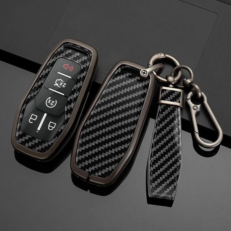 

Alloy Car Remote Key Case Fob Cover for Ford Fusion Mondeo Mustang F-150 Explorer Edge 2015 2016 2017 2018 Keychain Accessories