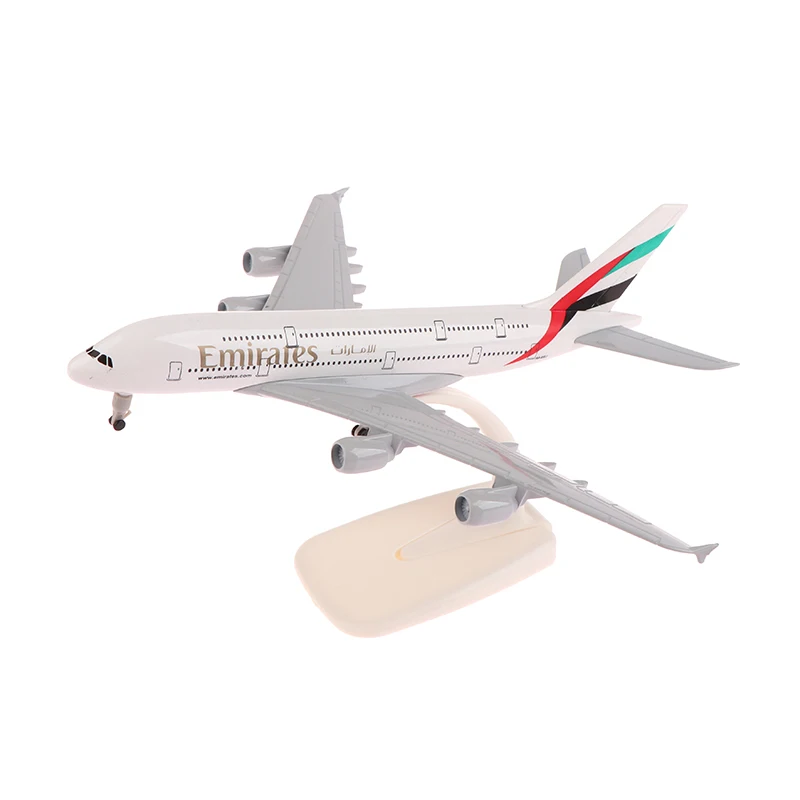 

20cm 1:400 Aircraft Model Emirates Airbus A380 Metal Replica Alloy Material Aviation Simulation Children Boy Gift