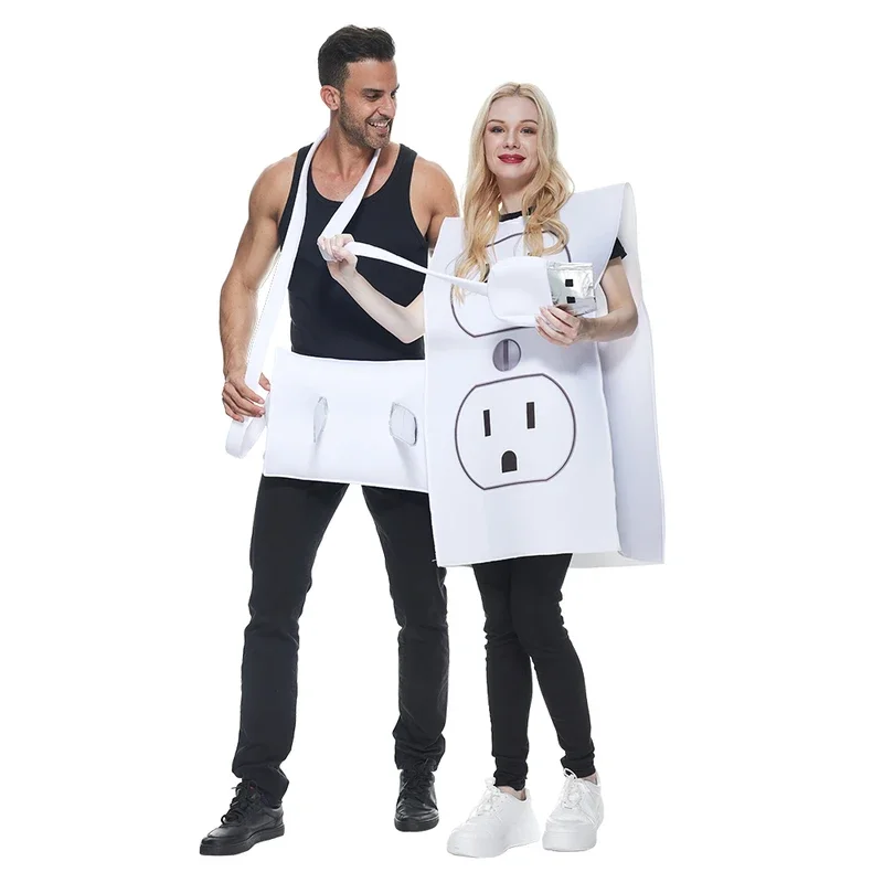 RT01 adulto divertido USB/enchufe de luz y enchufe pareja conjunto disfraz de Halloween carnaval Pascua Purim vestido de lujo y Gf1