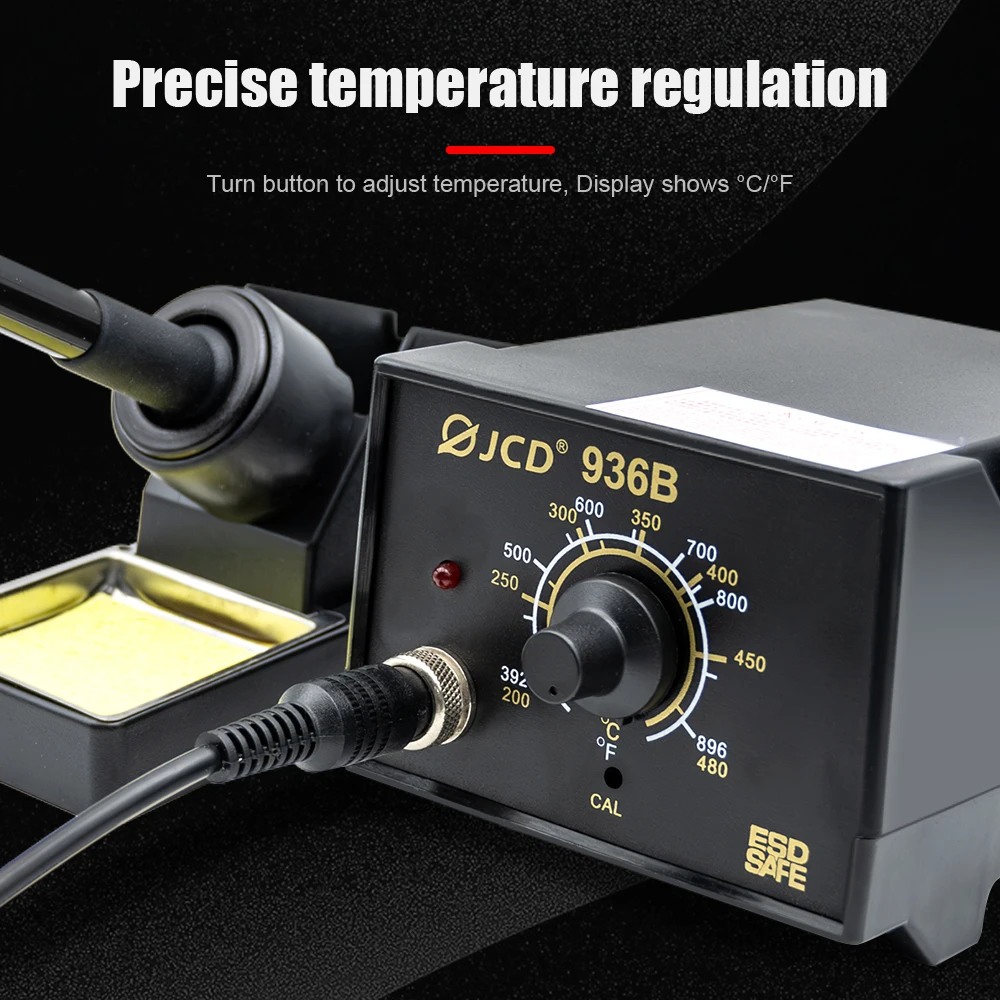 JCD 936B station de soudage antistatique machine à souder électrique température contrôlée 110 V/220 V fer à souder