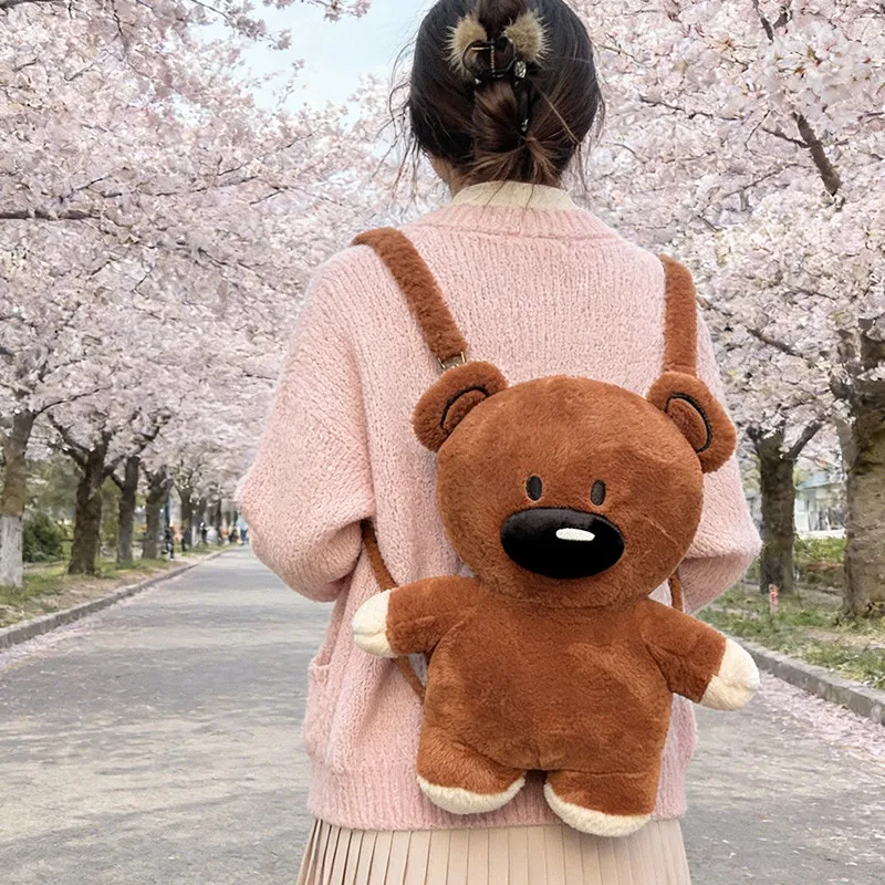 

1 шт. 42 см Милый плюшевый рюкзак-игрушка Мистер Бин, мягкая игрушка-медведь, сумка через плечо, отличный подарок на день рождения для детей