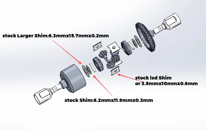 ADU RACING M1 hard steel Diff Gear Set for ARRMA 6S EXB AND V6 29mm diff without lsd or thick gaskest ARA310985