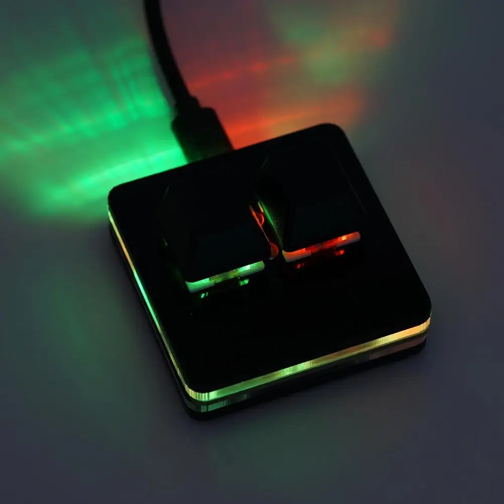 أسود 2 مفاتيح USB لوحة المفاتيح RGB نسخ ولصق مفتاح واحد اختصار OSU مجموعات متعددة الألعاب كلمة المرور مفاتيح مخصصة Keybo H4M3