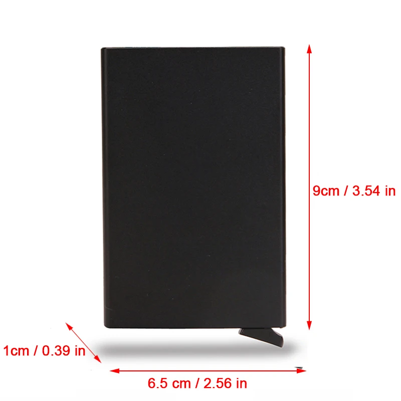 Engraving Rfid Credit Card Holder Smart Minimalist Pop Up Metal Wallet Slim Thin Bank Cardholder Case Customized Wallets for Men