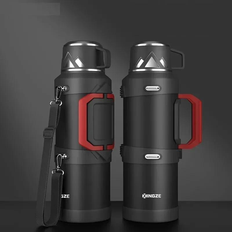 316 Stainless Steel Big Capacity Thermos Bottle 1L/2L /3L/ Outdoor Travel Coffee Mugs Thermal Vaccum Water Bottle Thermal Mug