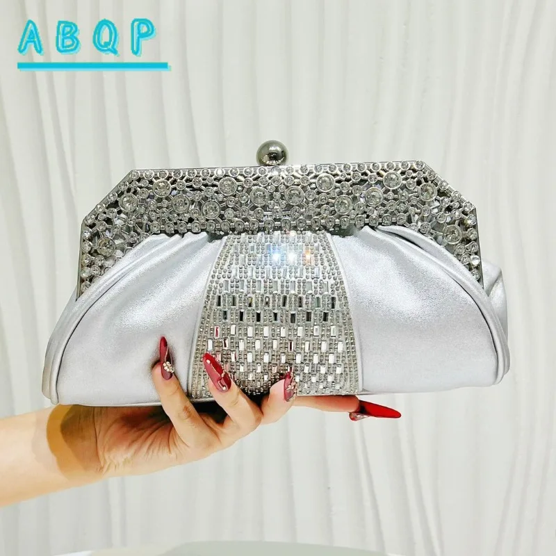 New Evening Clutch Luxury Brand Diamond Dinner Party Shiny Clutch Diamond Fashion Trend Women's Shoulder Bag High Quality