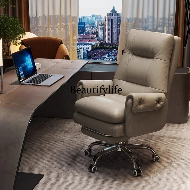 B573 Light luxury boss chair comfortable sedentary lifting rotating backrest office chair gaming chairs gamer Computer Furniture