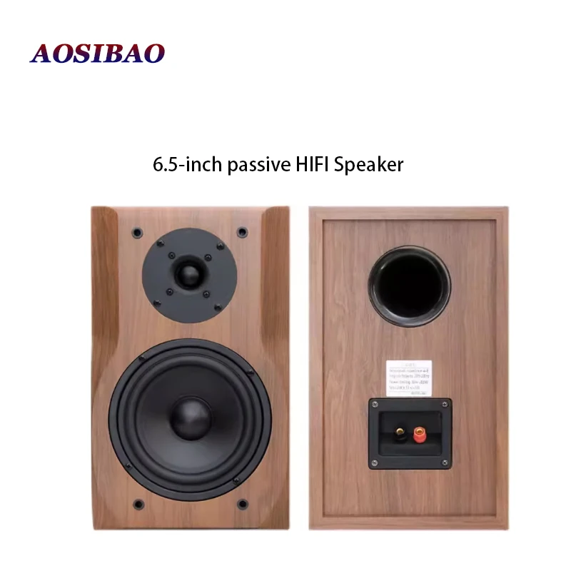 AOSIBAO 6.5 Inch Woofer Speaker 4 8 Ohm 300W High-power Passive HIFI Speakers 2.0 Stereo Home Wooden Bookshelf Loudspeaker