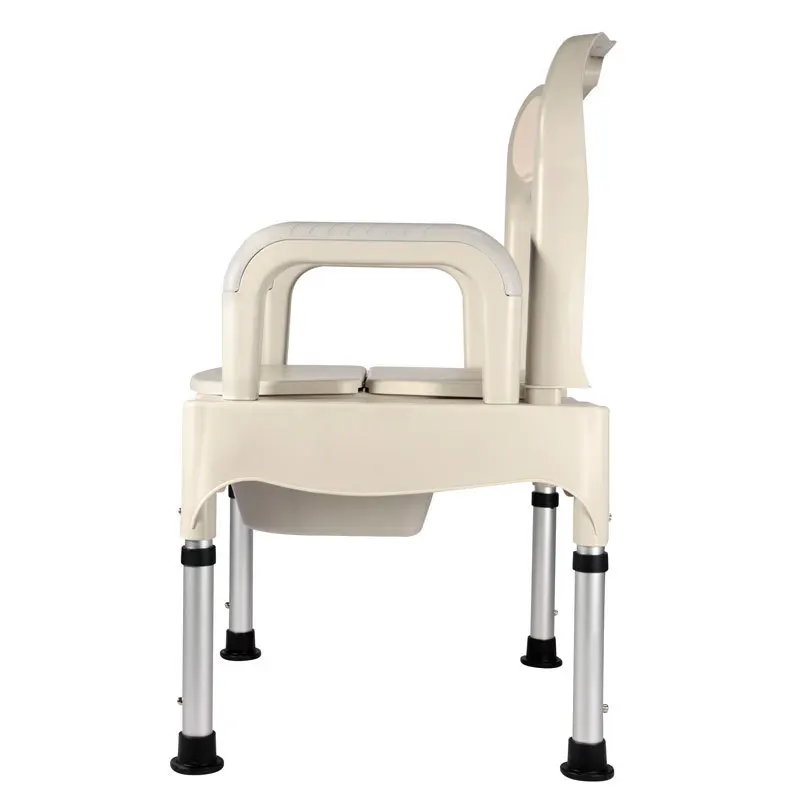 Lightweight Reinforcement  Adjustable  Indoor Bedside Commode Chair