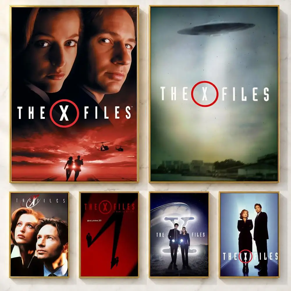 Trending Series T-The X-FilesS Poster Self-adhesive Art Poster Decoracion Painting Wall Art White Kraft Paper Home Decor