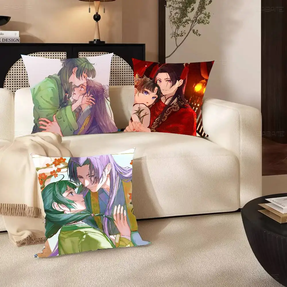 The Apothecary Diaries Animation Pillow Case Fashion Square Pillowcase Bedroom Sofa Room Ins Decoration Leisure