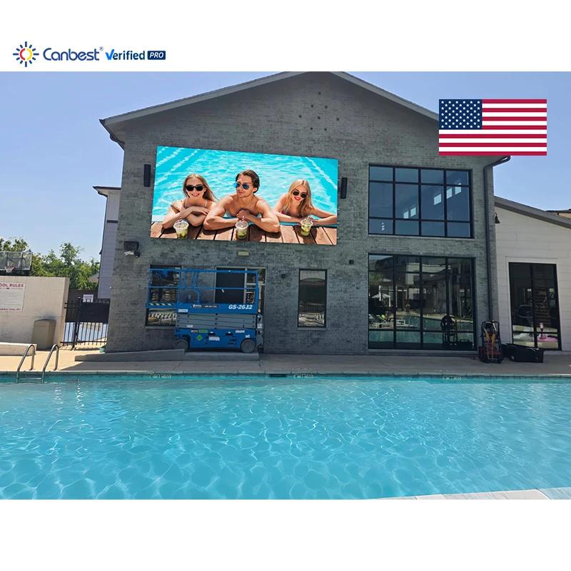 Canbest Apro P6 6.67Mm 5760X2880Mm 18.89X9.45Ft High Sunlight Environment Outdoor Slim Led Display Screen for Poolside in Usa