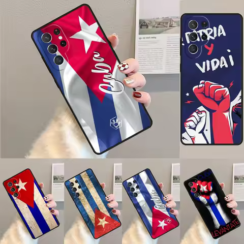 Cuba flag Art phone case Cover For Samsung Galaxy S24 Ultra S21 S22 Ultra S8 S9 S10E Note 10 Plus Note 20 FE S23
