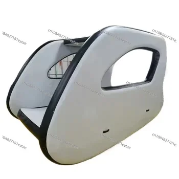 Floating Inflatable Electric Boat Solar Sustainable Inflatable House Boat With Motor For Water Play