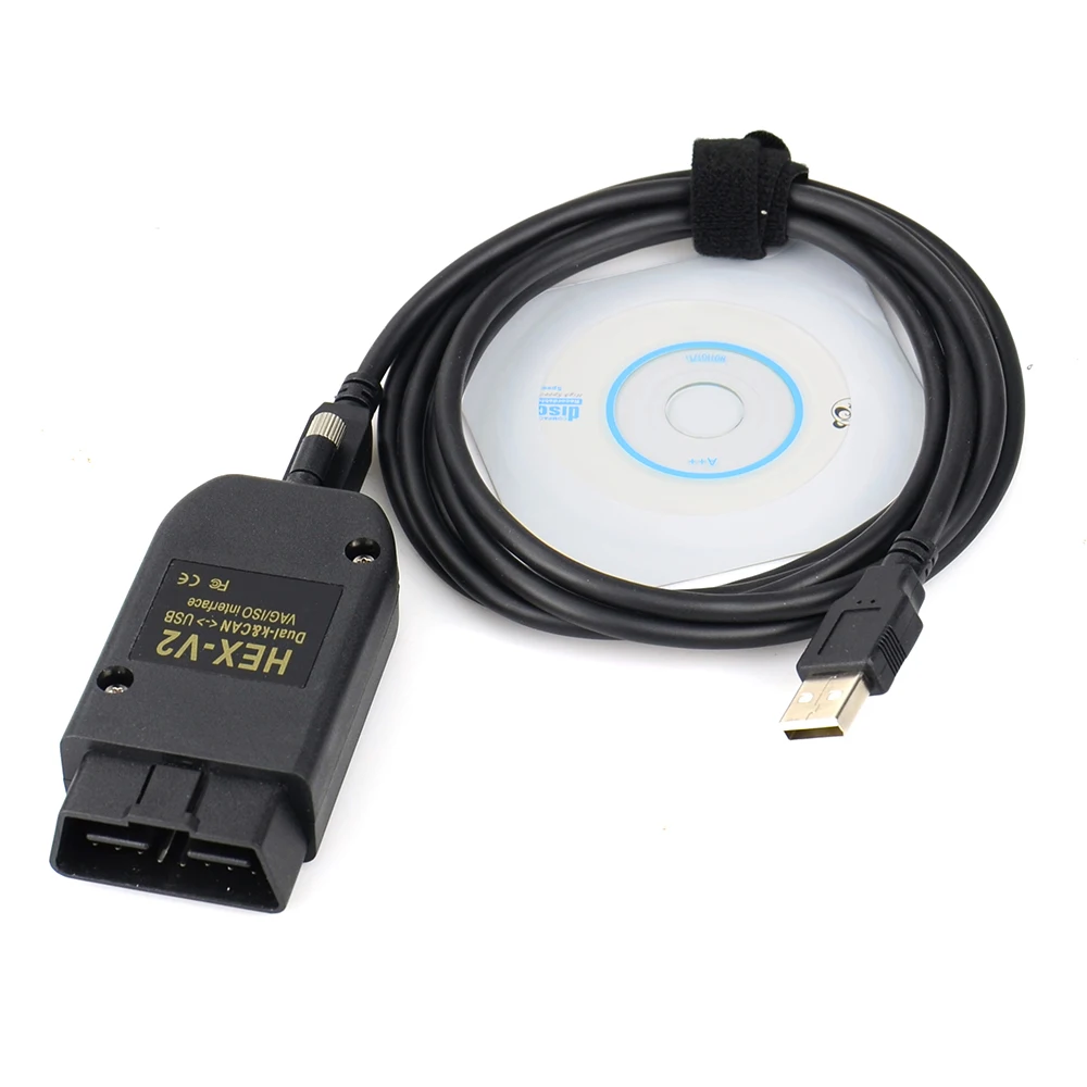 V25.3 V24.7 لـ VAG Hex V2 Obd2 الماسح الضوئي لـ VAG HEX V2 واجهة USB لسكودا لمقعد VINs ATMEGA162 متعدد اللغات