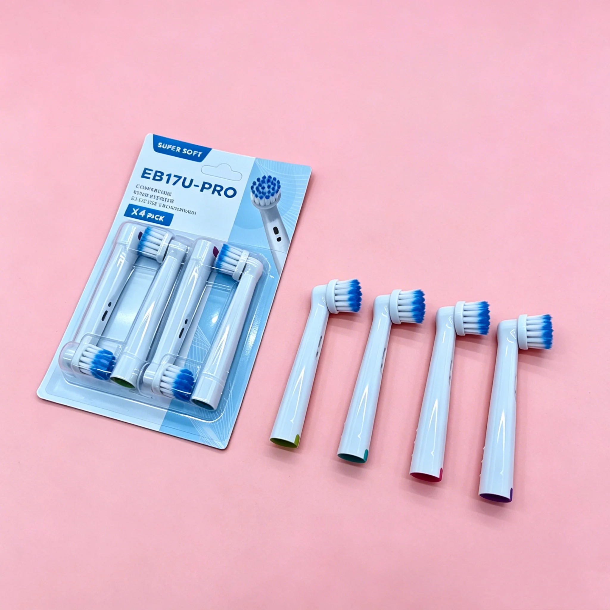 EB17U-PRO Wholesale 4/8/16pcs Set/lot Electric Toothbrush Head For Oral B PRO 6000 500 Sensitive Replacement Brush Heads D18