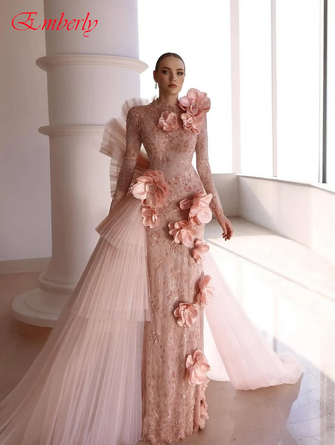 

Customized Straight Crew Neck Elegant Formal Evening Dress Temperament High Quality Bespoke Occasion Gowns Delicate Prom Dress
