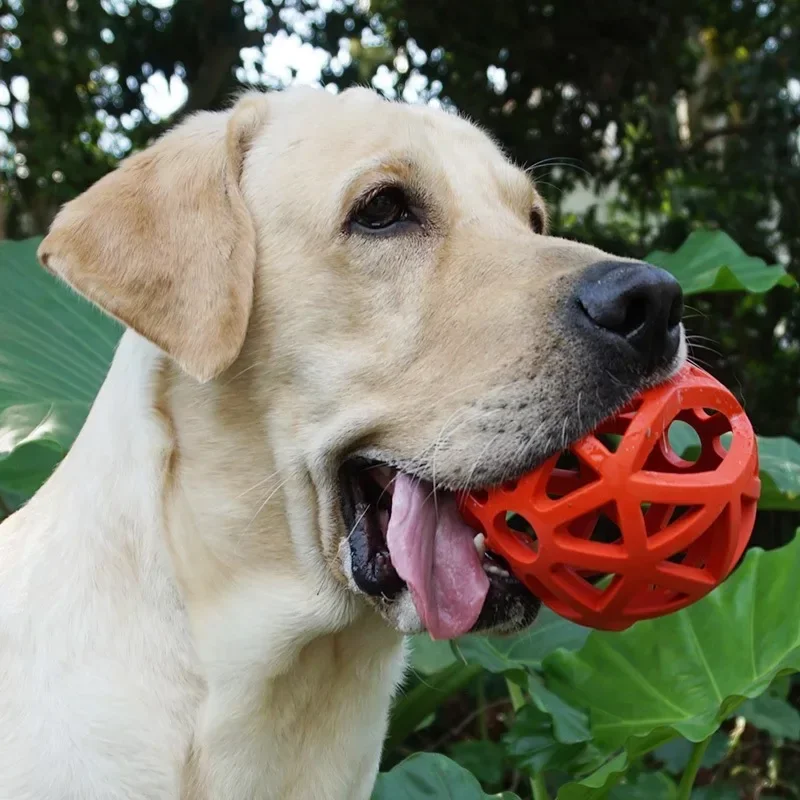 Dog Chew Toy Dog Rubber Ball Chew Toy Dog Geometric Safety Toys Ball for Small Medium Large Dogs Playing Pet Training Supplies