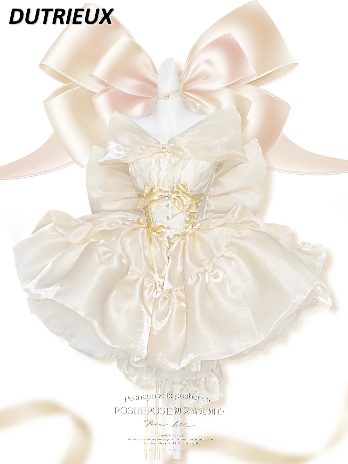 봄 가을 우아한 귀여운 달콤한 로리타 스타일 숙녀 공주 드레스 패션 여성을위한 새로운 캐주얼 짧은 미니 빈티지 드레스