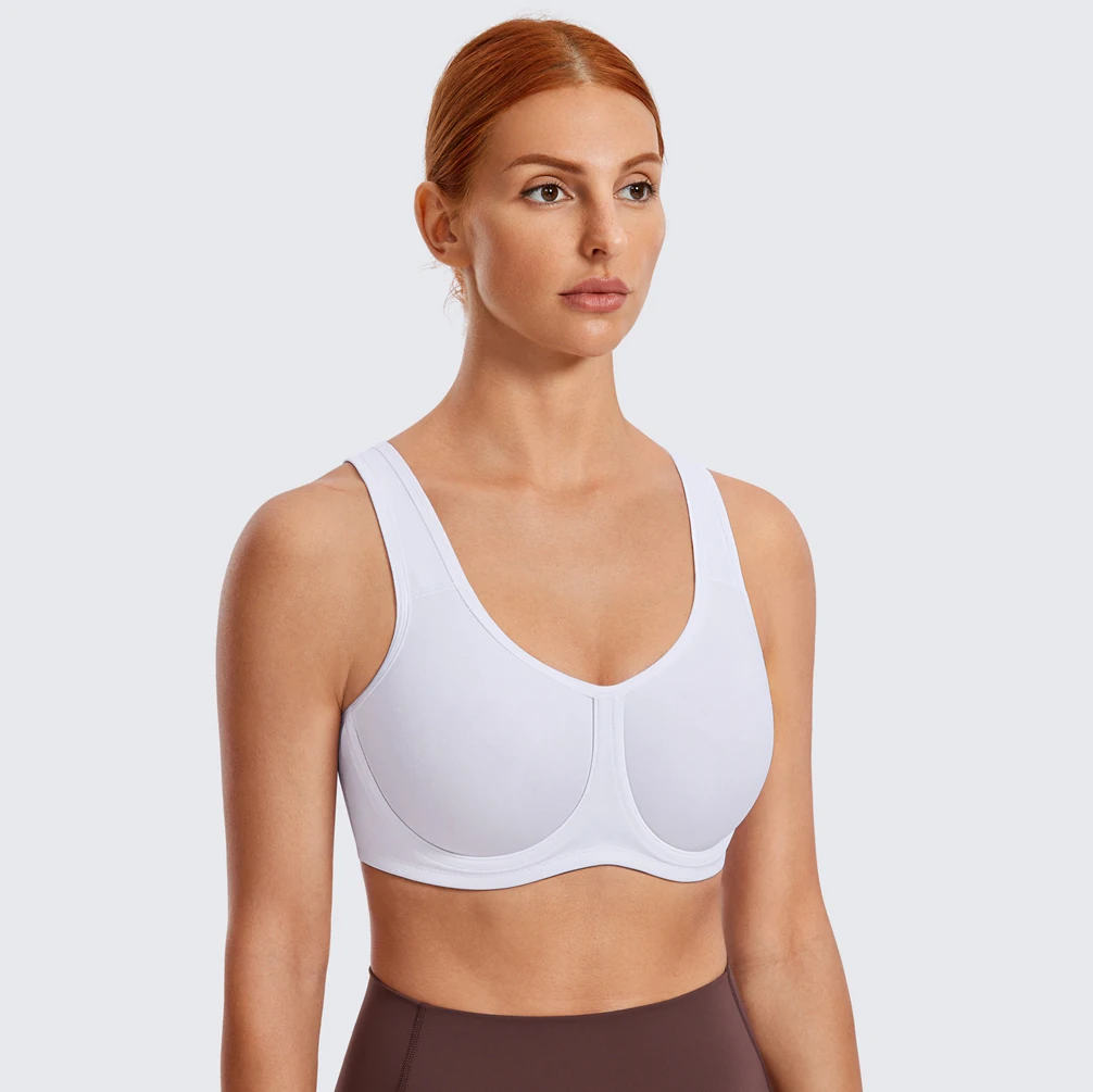 Syrokan sutiã esportivo feminino elastano controle máximo sólido de alto impacto mais tamanho underwire topos sportswea ins popular