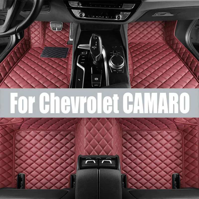 

For Chevrolet CAMARO 2017-2024 Auto Car Floor Mats All-Weather TPE Foot Mats Odorless Pad Tray Mat Interior trunk mat