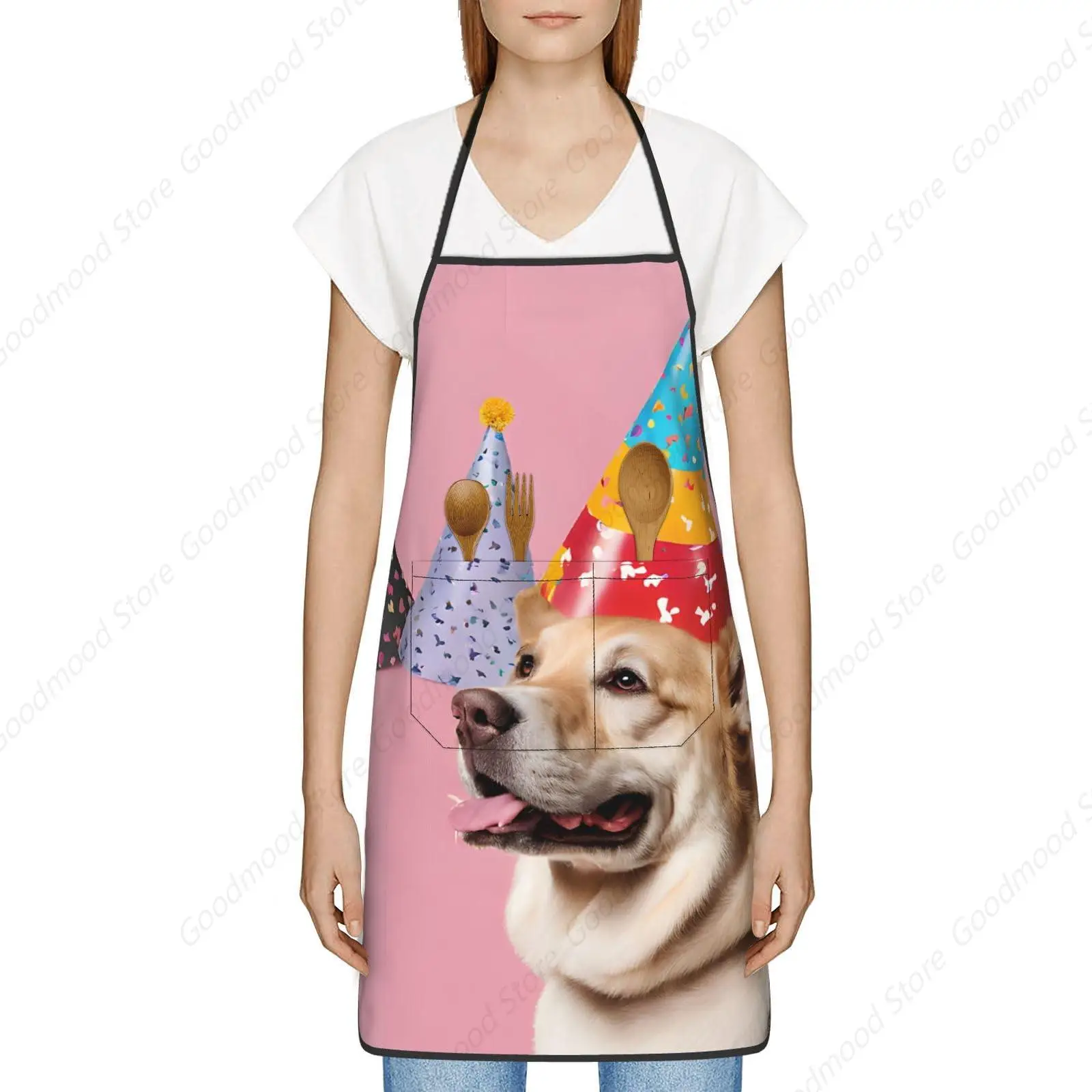 (French Bulldog Print) Apron With Pockets, Kitchen Cooking, Barbecue, Artisan Men And Women'S Versatile Apron