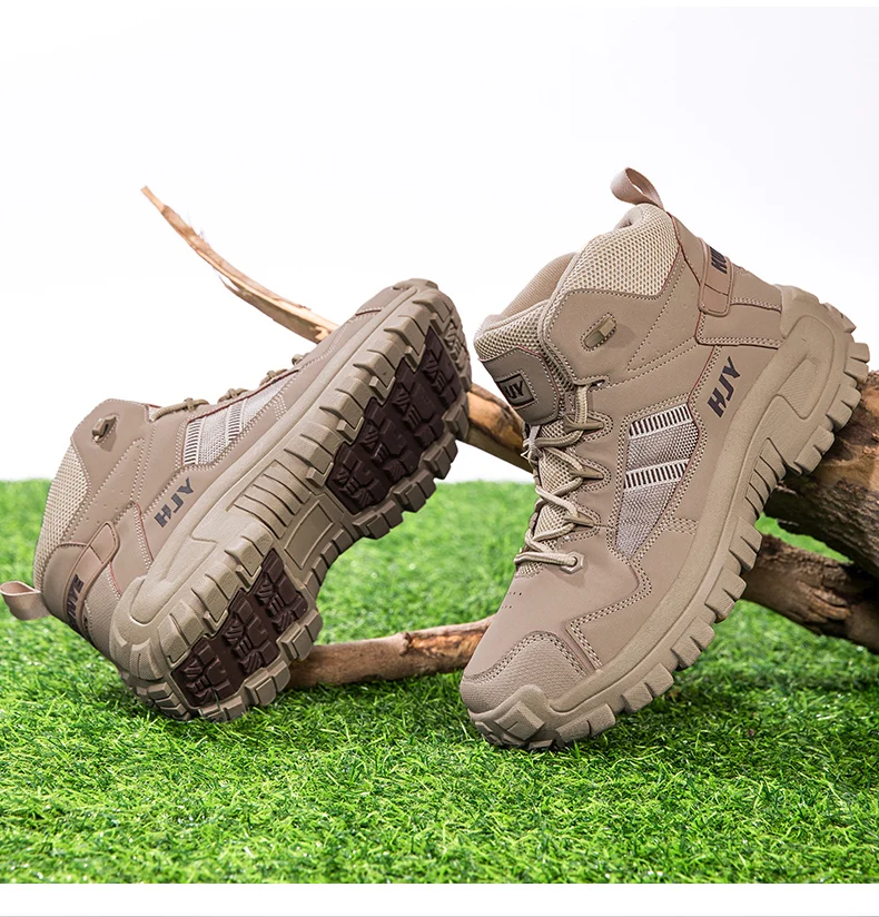 Neue Herren-Taktikstiefel in Übergrößen 39-46, Rutschfeste Outdoor-Wanderschuhe, Verschleißfeste Trekking-Knöchelstiefel – Detail 6