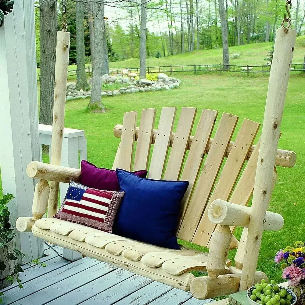 4-Foot Natural Cedar Outdoor Porch Swing