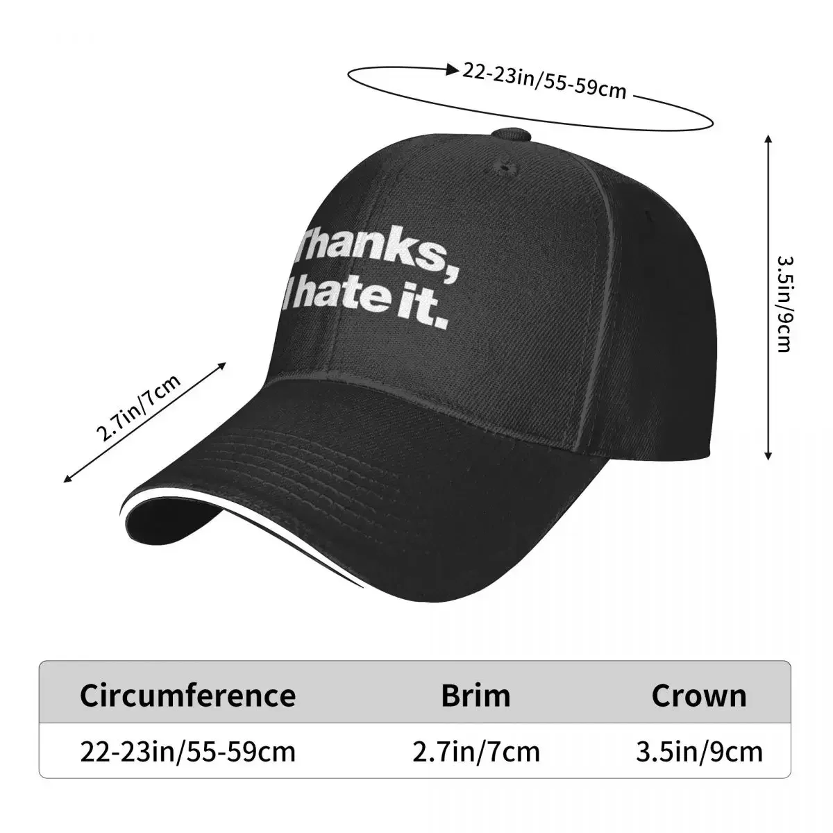 Thanks, I hate it. Baseball Cap Beach Trucker Hat Women's Golf Wear Men's