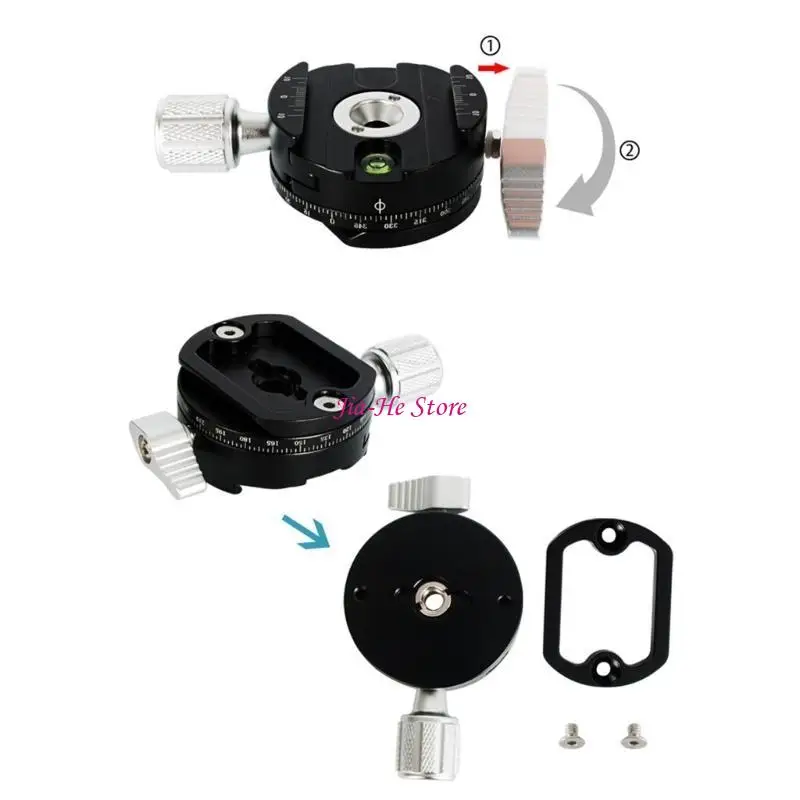 

Quick Release Clamp 360 Degree Rotating Panoramas Mount Clamp Seats Quick Release Plate Adapter For Dslr Camera Tripod 83CF