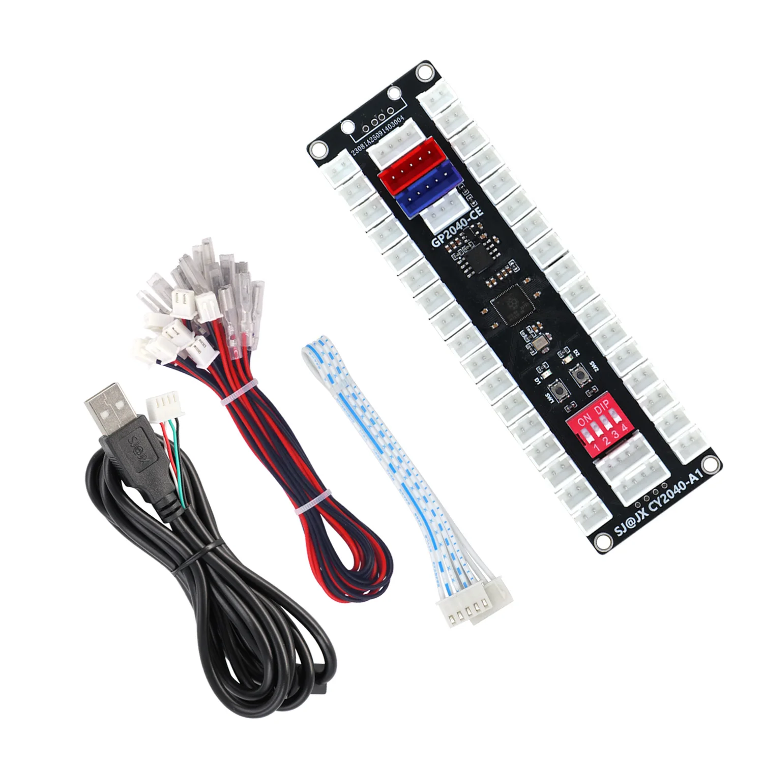 SJ@JX All-Button Arcade Controller with Raspberry Pi RP2040 Encoder Fight Game Joystick & Buttons for PC and Nintendo Switch 2