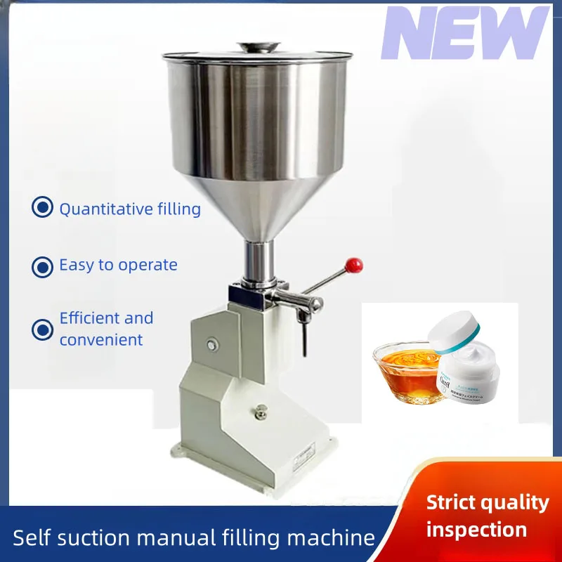 A03 manual paste filling machine 1-100ml quantitative liquid wine, honey sauce, edible oil, small packaging equipment.